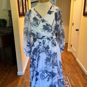 Joseph Ribkoff  Blue and White Dress